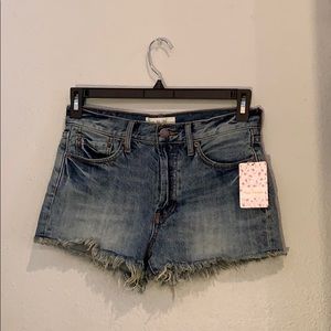 Free People Washed Out Jean Shorts
